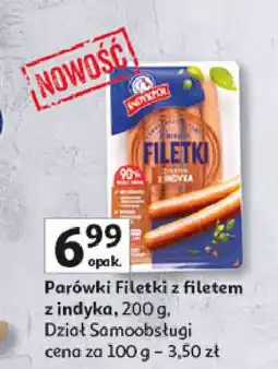 Auchan Parówki filetki z indyka Indykpol oferta