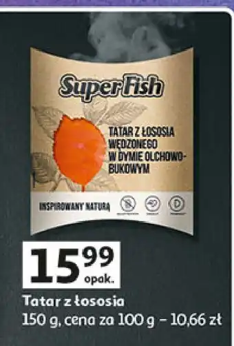 Auchan Tatar z łososia wędzonego w dymie olchowo-bukowym Superfish oferta