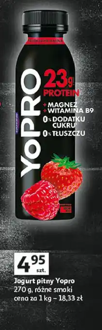 Auchan Jogurt truskawka-malina Danone Yopro oferta