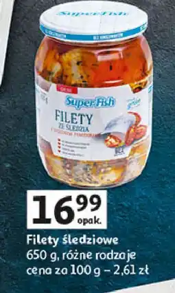 Auchan Filety śledziowe z suszonymi pomidorami Superfish oferta