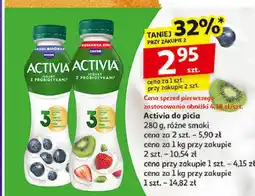 Auchan Jogurt truskawka-kiwi Danone Activia oferta