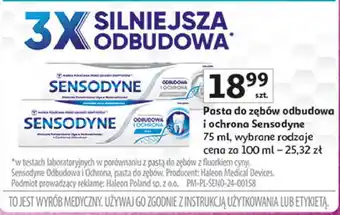 Auchan Pasta do zębów mint Sensodyne Odbudowa I Ochrona oferta