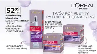 Auchan Krem na noc L'oreal Revitalift Filler [Kwas Hialuronowy] oferta