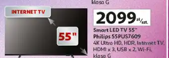 Auchan Telewizor 55'' 55pus7609 Philips oferta