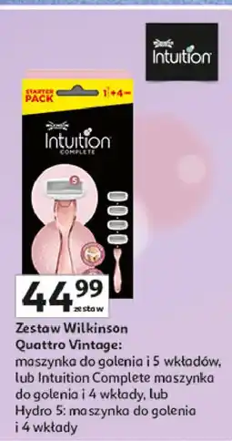 Auchan Maszynka do golenia + 4 wkłady Wilkinson Intuition Complete oferta