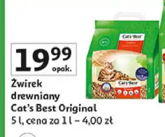 Auchan Żwirek drewniany dla kota Cat's Best Ecoplus oferta