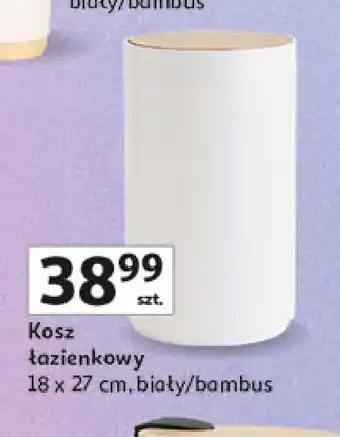 Auchan Kosz łazienkowy 18 x 27 cm biały Actuel oferta