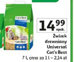 Auchan Żwirek drewniany uniwersalny Cat's Best oferta