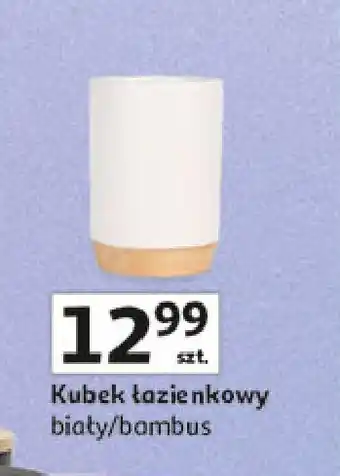 Auchan Kubek łazienkowy biały/bambus Actuel oferta