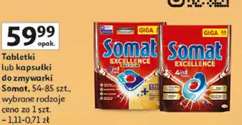 Auchan Tabletki do zmywarki regular Somat Excellence 4In1 oferta