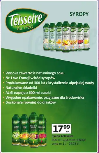 Auchan Syrop grenadine zero cukru Teisseire oferta