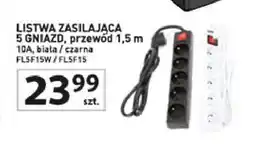 Auchan Listwa zasilająca 5 gniazd 1.5 m czarna Platinet oferta