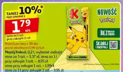 Auchan Napój pokemon mango marakuja Kubuś oferta