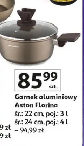 Auchan Garnek aluminiowy aston 24 cm 4 l Florina (Florentyna) oferta