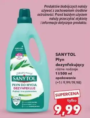 Kaufland Płyn dezynfekuje i czyści podłogi inne powierzchnie eukaliptus Sanytol oferta