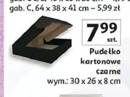 Auchan Pudełko kartonowe czarne 30 x 26 8 cm oferta