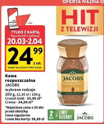 Intermarche Kawa Jacobs Crema oferta