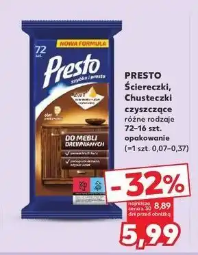 Kaufland Ściereczki do mebli drewnianych Presto Clean oferta