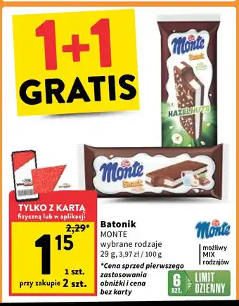 Intermarche Baton orzechowy Zott Monte Snack oferta