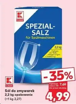 Kaufland Sól do zmywarek K-Classic oferta