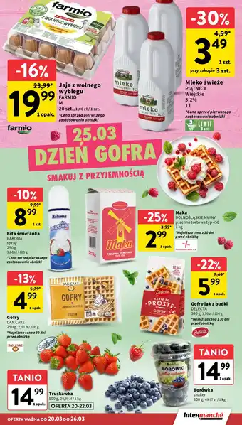 Intermarche Jaja z wolnego wybiegu kl. m Farmio oferta