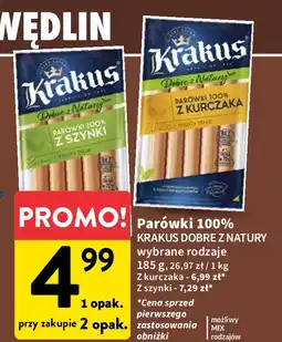 Intermarche Parówki z kurczaka dobre natury Krakus Animex oferta