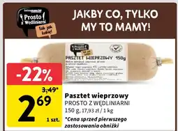 Intermarche Pasztet wieprzowy Intermarche Prosto Z Wędliniarni oferta