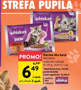 Intermarche Karma dla kota wołowina z kurczakiem Whiskas oferta