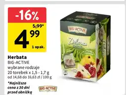 Intermarche Herbata z pigwą i granatem Big-Active Zielona oferta