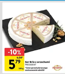 Intermarche Ser brie z orzechami President oferta