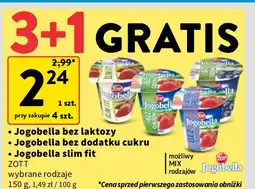 Intermarche Jogurt jagodowy bez dodatku cukrów Zott Jogobella oferta