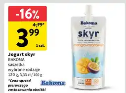 Intermarche Jogurt mango-marakuja saszetka Bakoma Skyr oferta