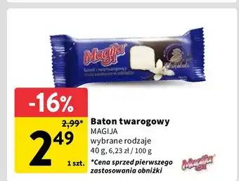 Intermarche Batonik z masy twarogowej o smaku waniliowym Magija oferta