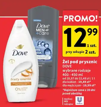 Intermarche Żel pod prysznic cool fresh Dove Men+Care oferta