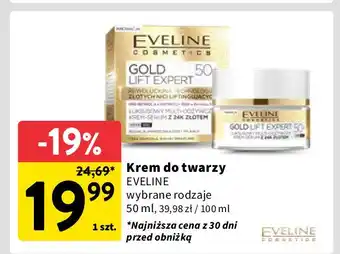 Intermarche Krem do twarzy dzień 50+ Eveline Gold Lift Expert oferta