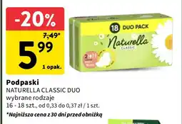 Intermarche Podpaski higieniczne normal Naturella Classic oferta