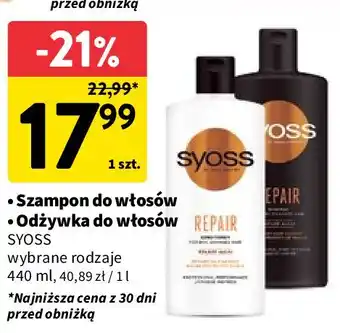 Intermarche Odżywka do włosów Syoss Repair Therapy oferta