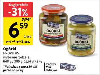 Intermarche Ogórki konserwowe kozackie Provitus oferta