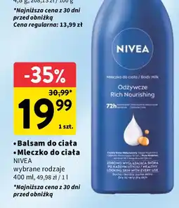 Intermarche Mleczko odżywcze skóra bardzo sucha Nivea oferta