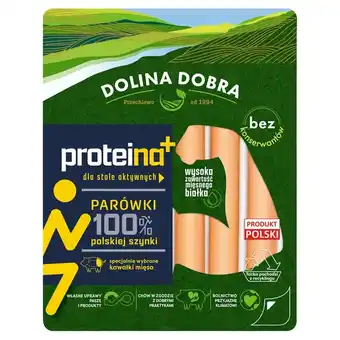 Auchan Dolina Dobra Proteina+ Parówki 100 % polskiej szynki 200 g oferta