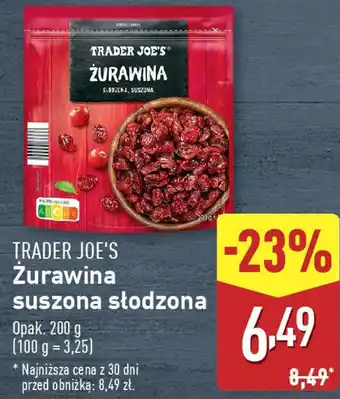 ALDI TRADER JOE'S Zurawina suszona słodzona oferta