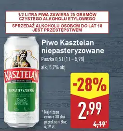 ALDI Piwo Kasztelan niepasteryzowane oferta