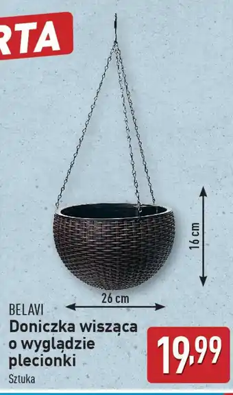 ALDI BELAVI Doniczka wisząca o wyglądzie plecionki oferta