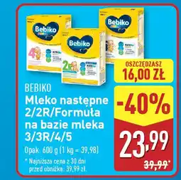 ALDI BEBIKO Mleko następne 2/2R/Formuła na bazie mleka 3/3R/4/5 oferta