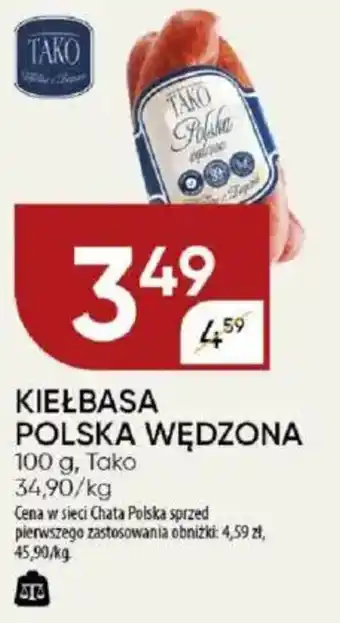 Chata Polska Kiełbasa polska wędzona tako oferta