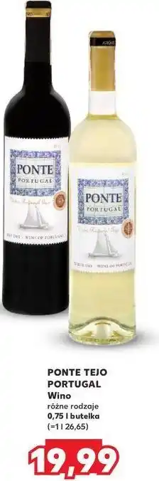 Kaufland Wino Ponte Portugal Tejo Semi Sweet oferta