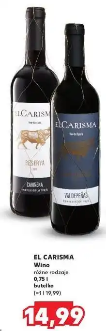 Kaufland Wino Cultura Vini Reserva El Carisma Rioja oferta