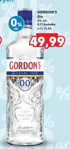 Kaufland Gin bezalkoholowy Gordon's 0.0% oferta