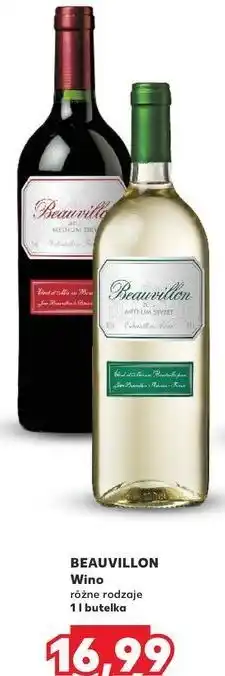 Kaufland Wino Beauvillon Medium Sweet oferta