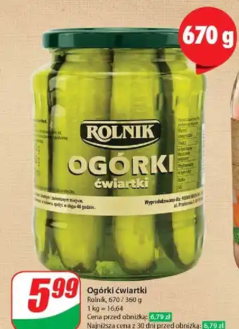 Dino Ogórki ćwiartki Rolnik Premium oferta